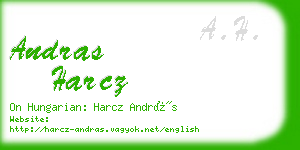 andras harcz business card